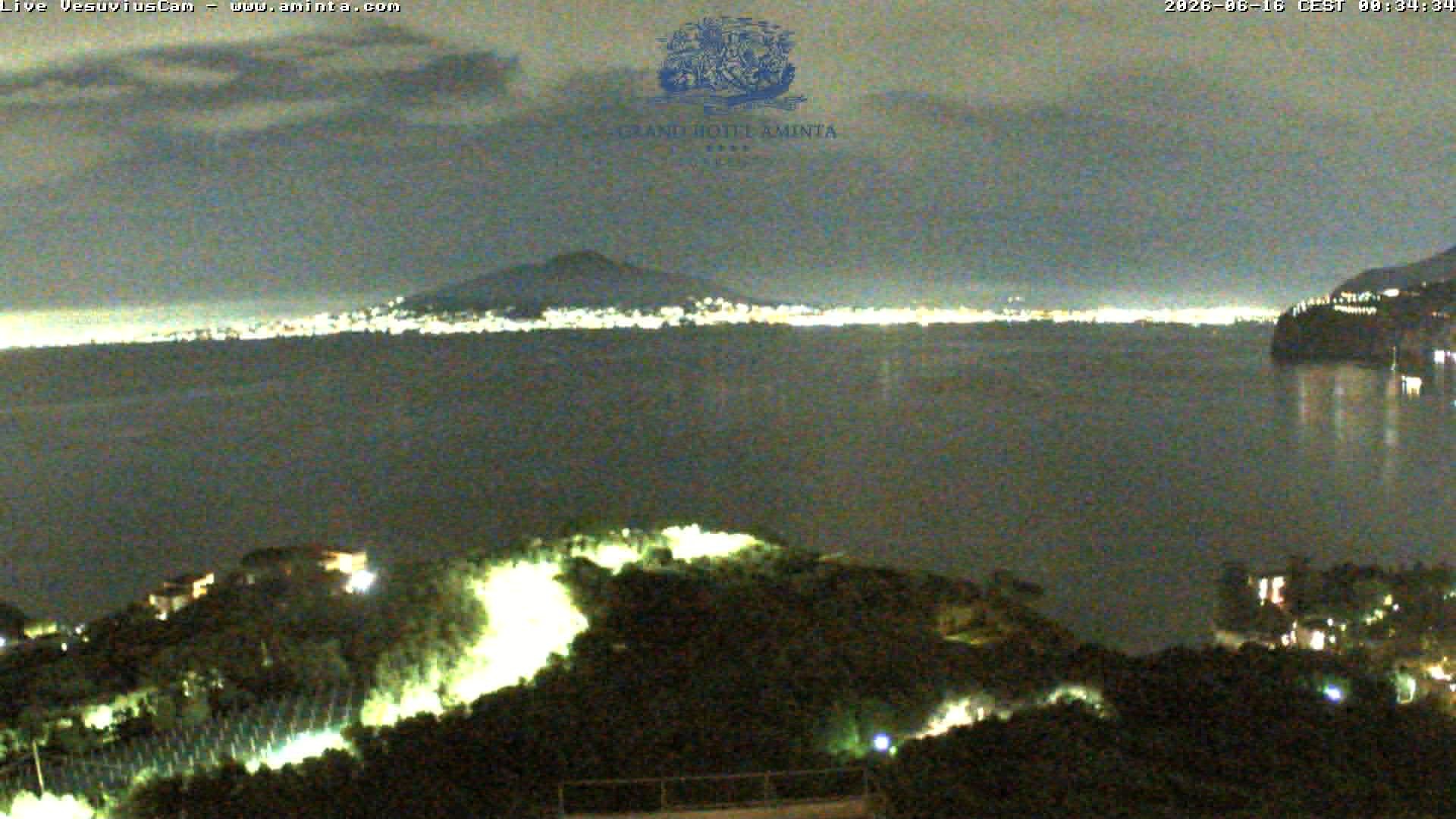 Archiv Foto Webcam Blick von Sorrento auf den Vesuv