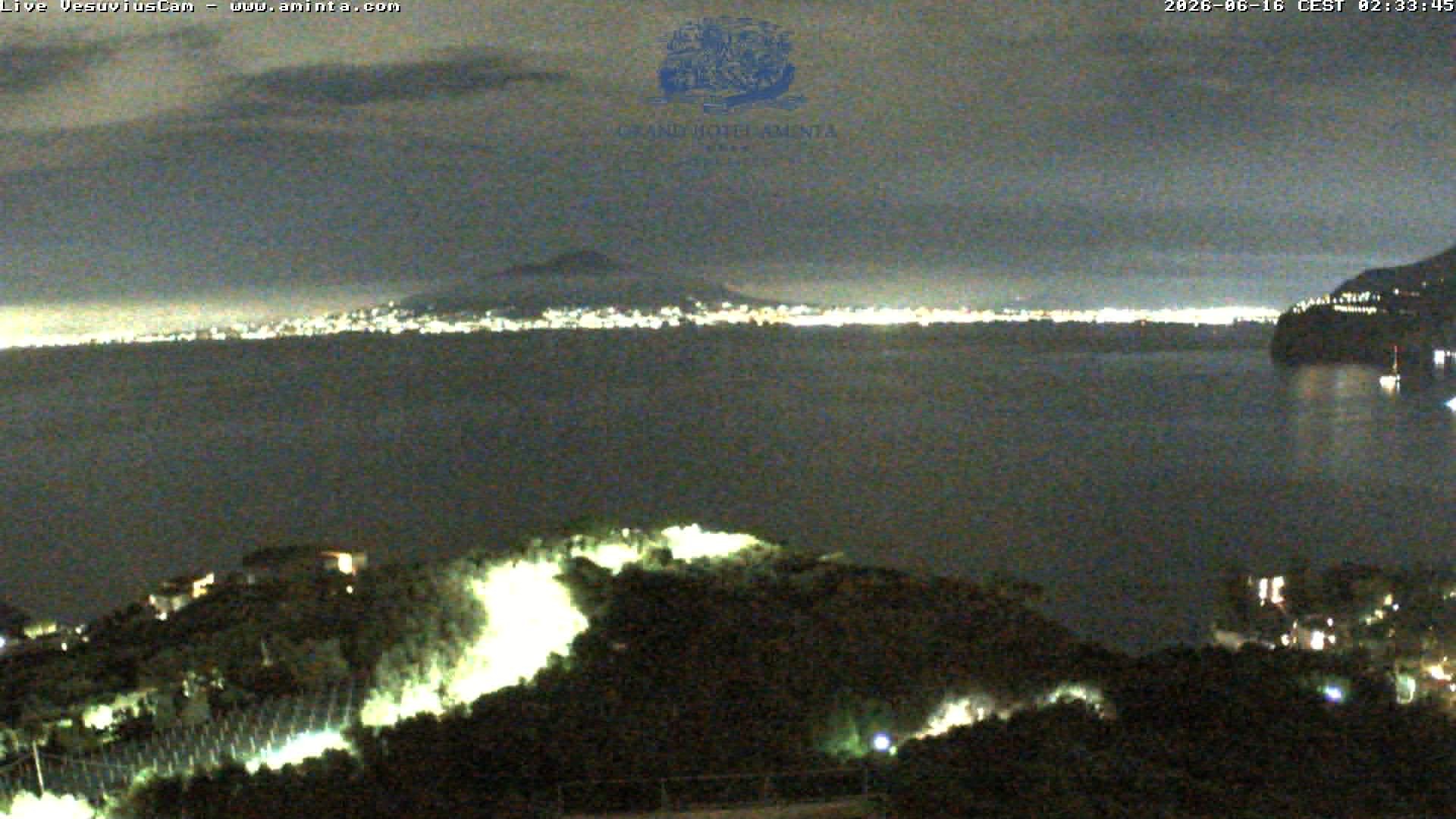 Archiv Foto Webcam Blick von Sorrento auf den Vesuv