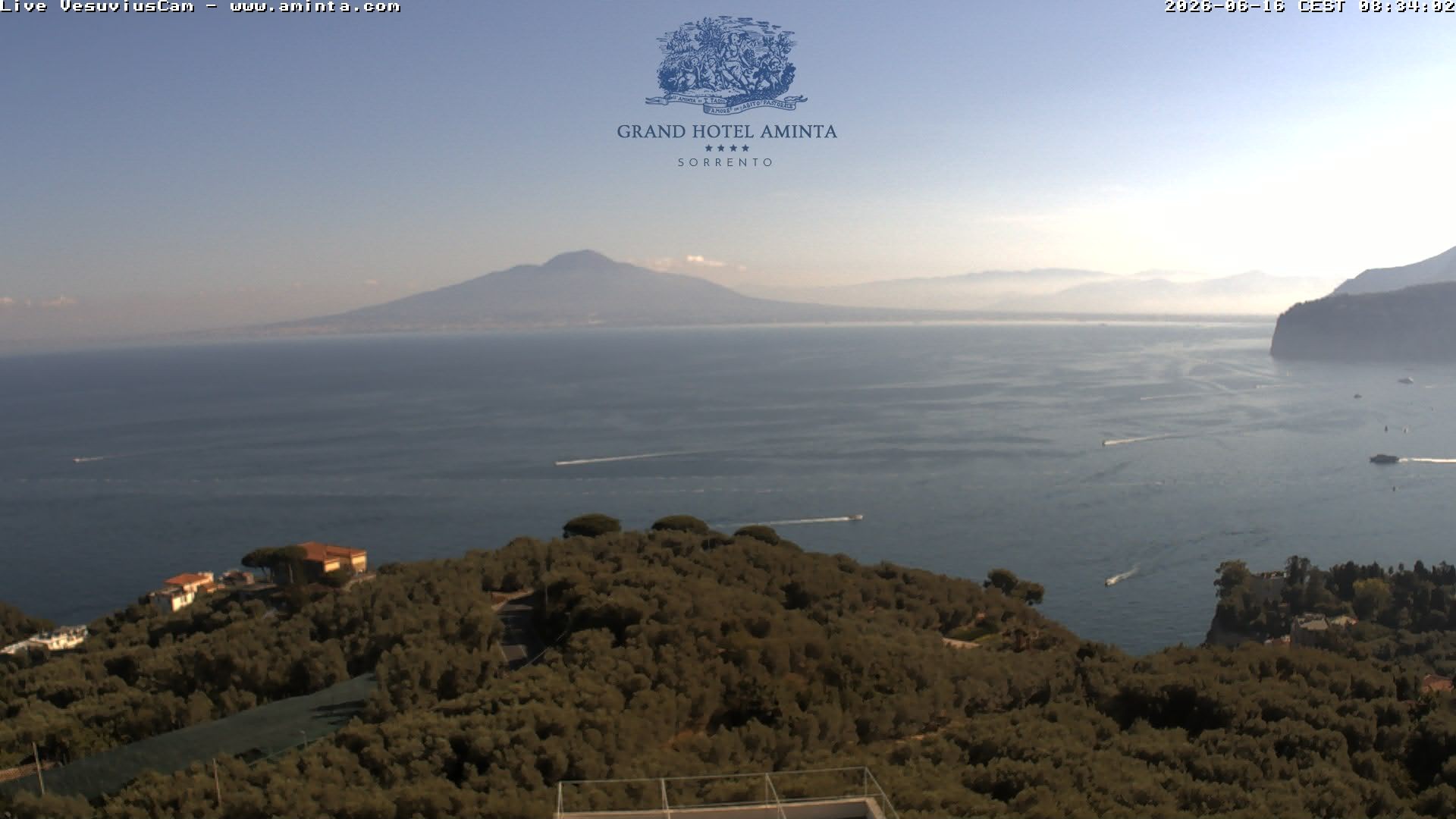 Archiv Foto Webcam Blick von Sorrento auf den Vesuv