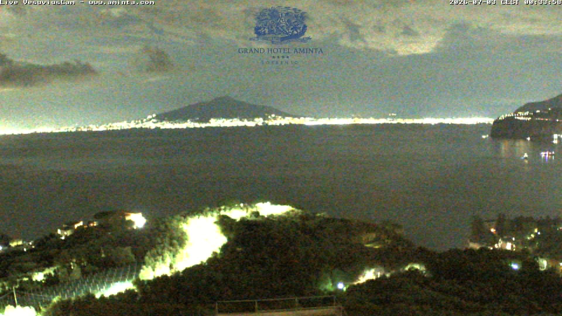 Archiv Foto Webcam Blick von Sorrento auf den Vesuv