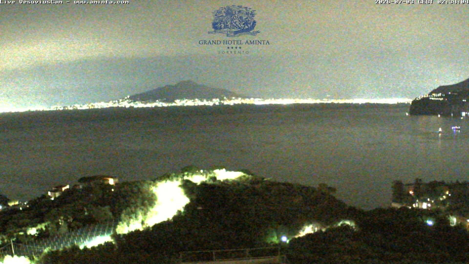 Archiv Foto Webcam Blick von Sorrento auf den Vesuv