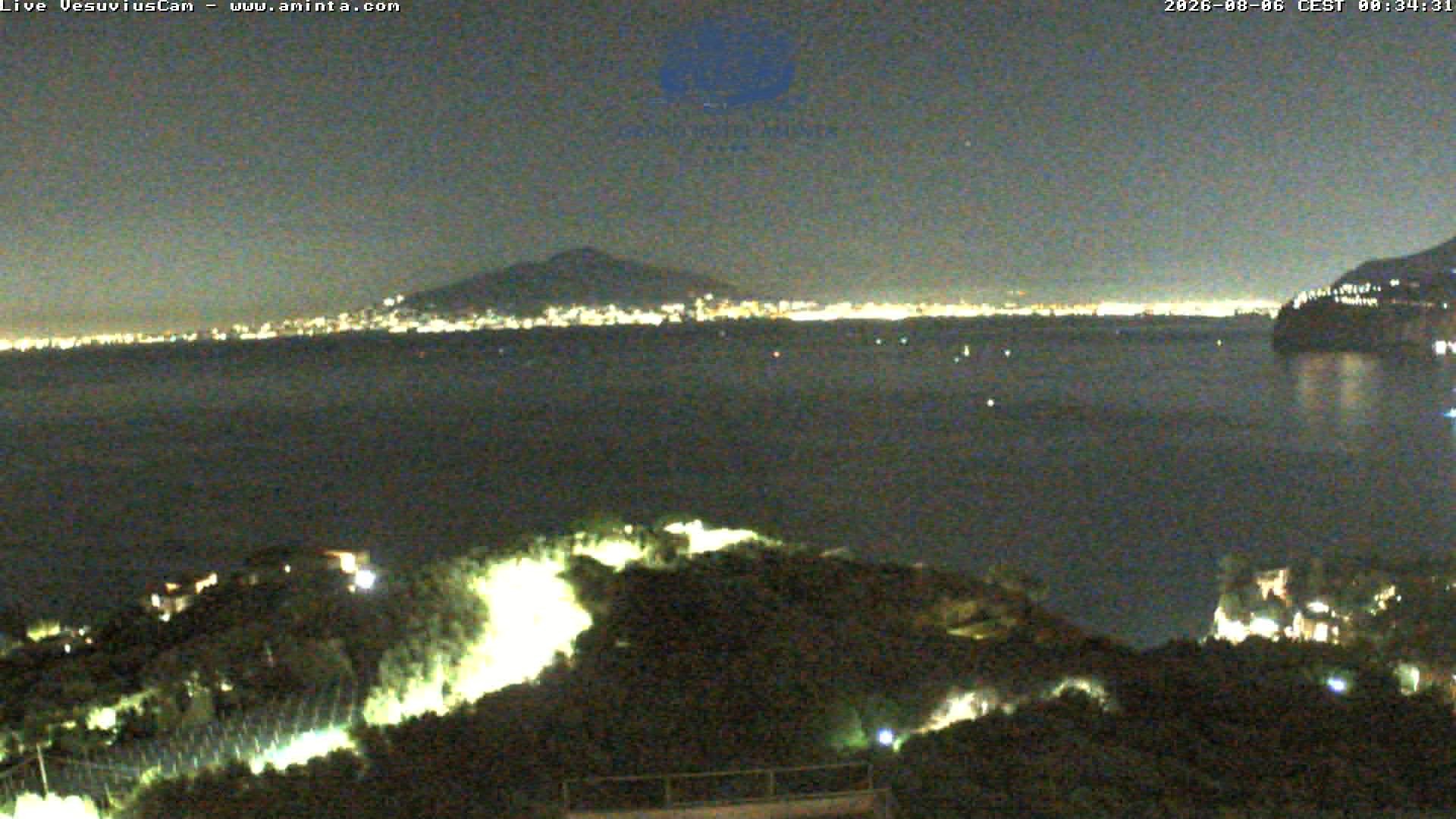 Archiv Foto Webcam Blick von Sorrento auf den Vesuv
