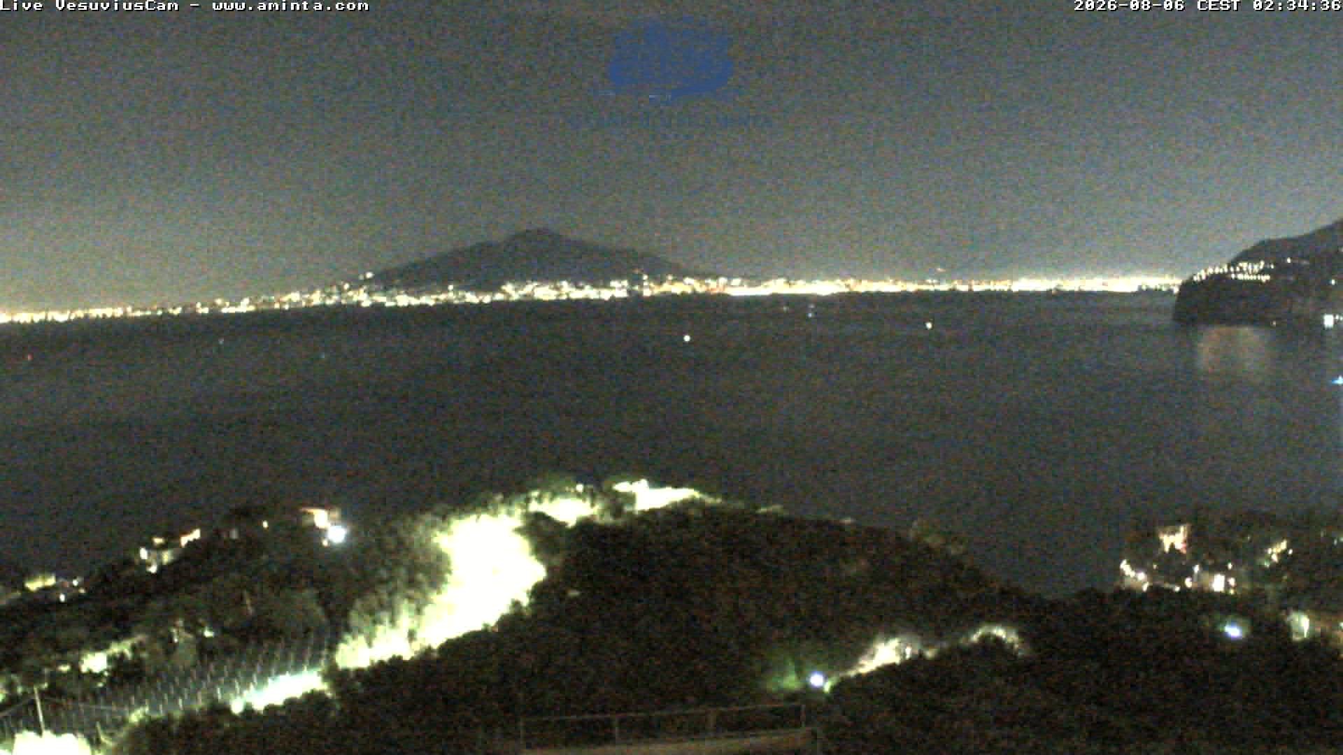 Archiv Foto Webcam Blick von Sorrento auf den Vesuv