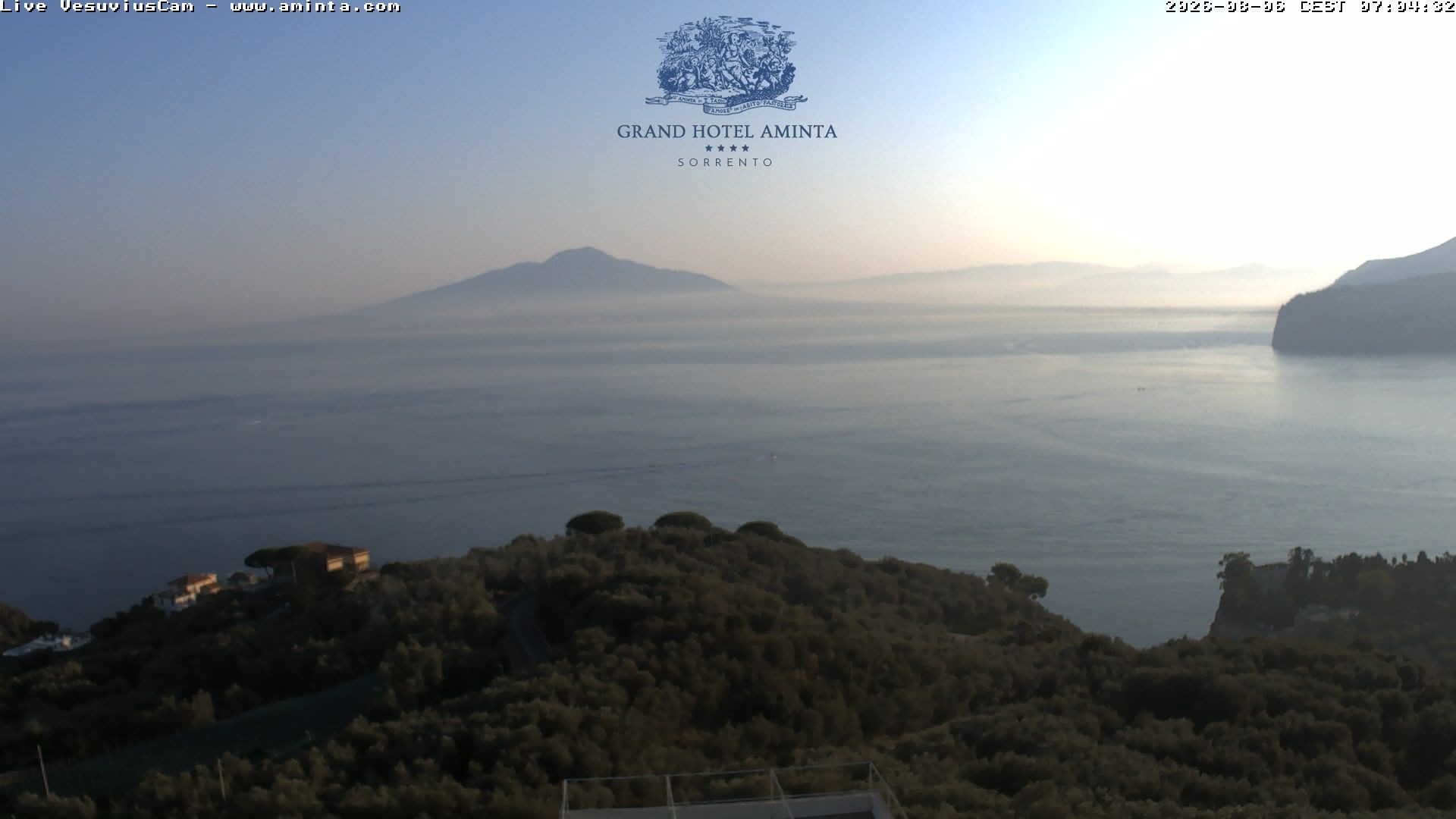 Archiv Foto Webcam Blick von Sorrento auf den Vesuv
