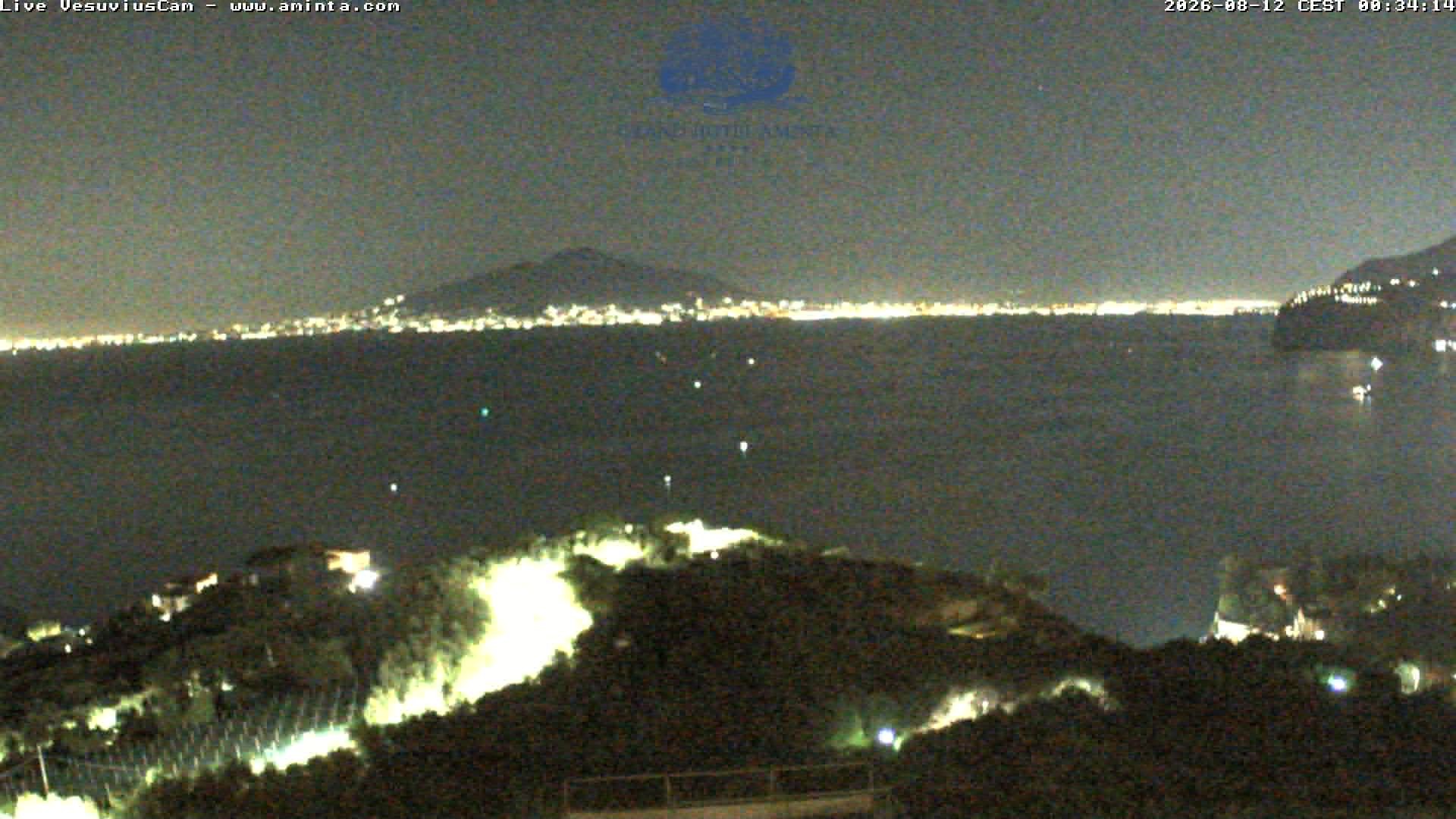 Archiv Foto Webcam Blick von Sorrento auf den Vesuv