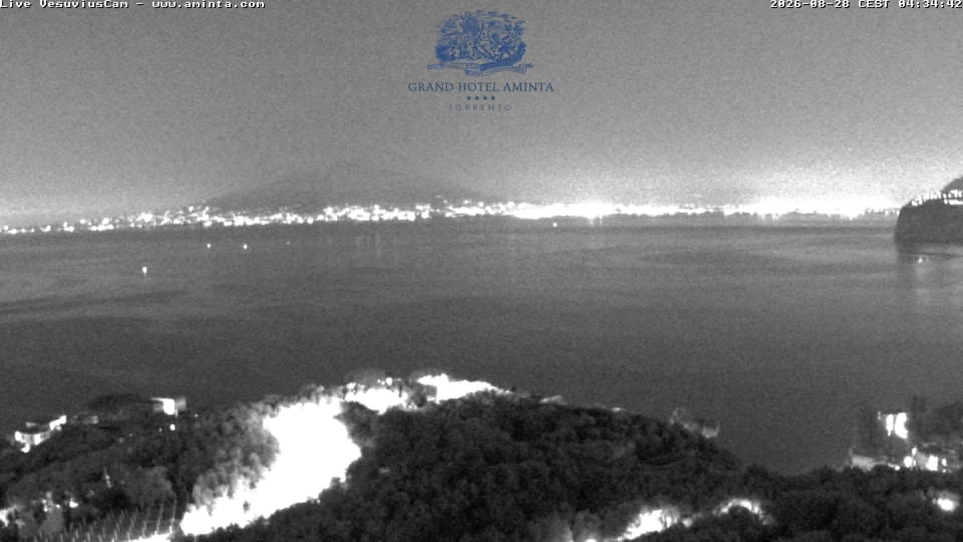 Archiv Foto Webcam Blick von Sorrento auf den Vesuv