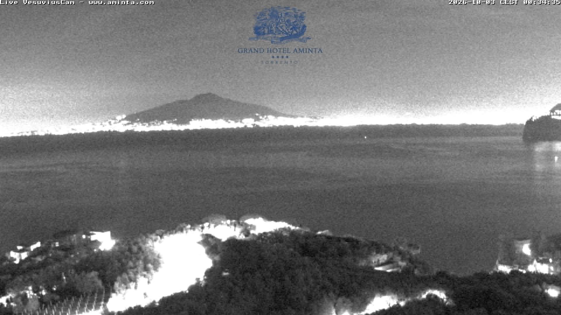 Archiv Foto Webcam Blick von Sorrento auf den Vesuv