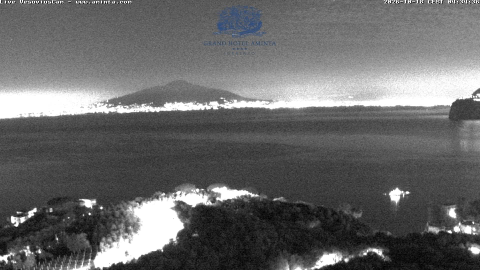 Archiv Foto Webcam Blick von Sorrento auf den Vesuv