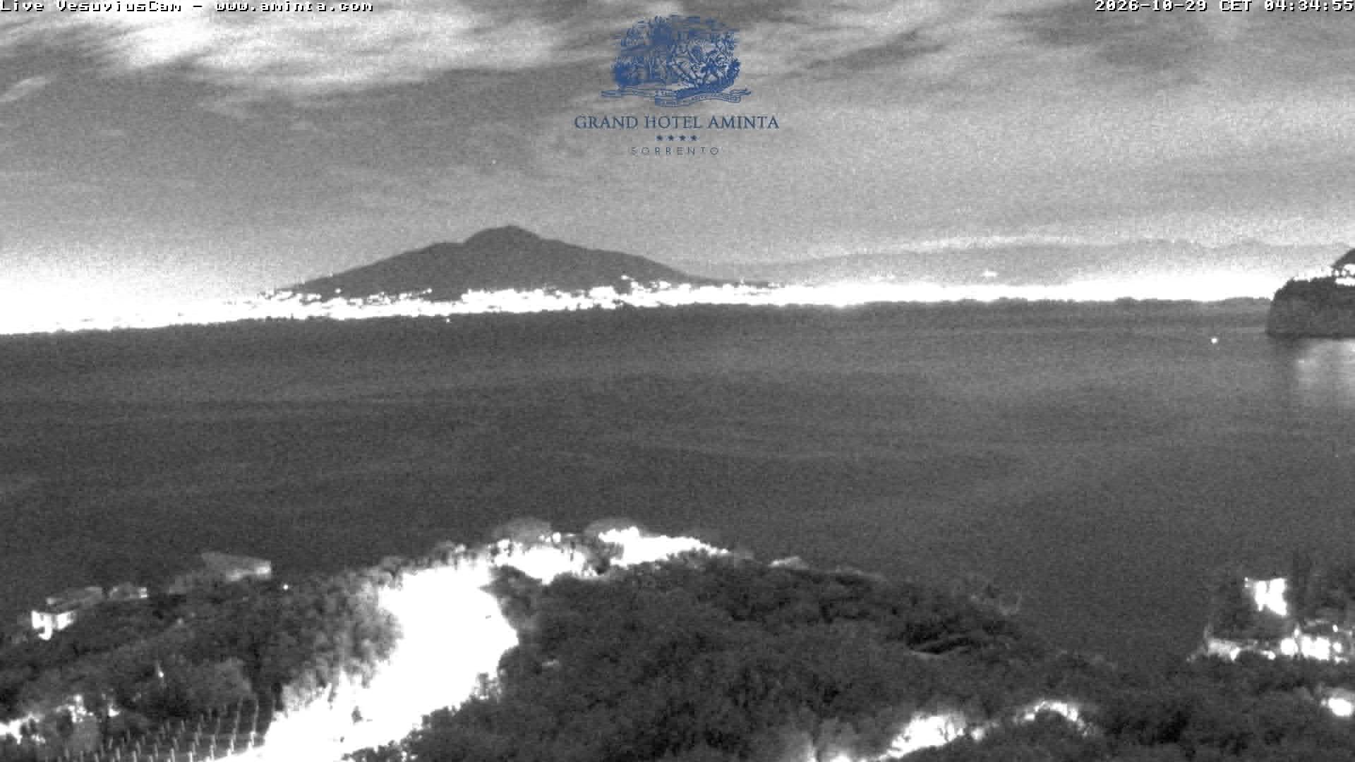 Archiv Foto Webcam Blick von Sorrento auf den Vesuv