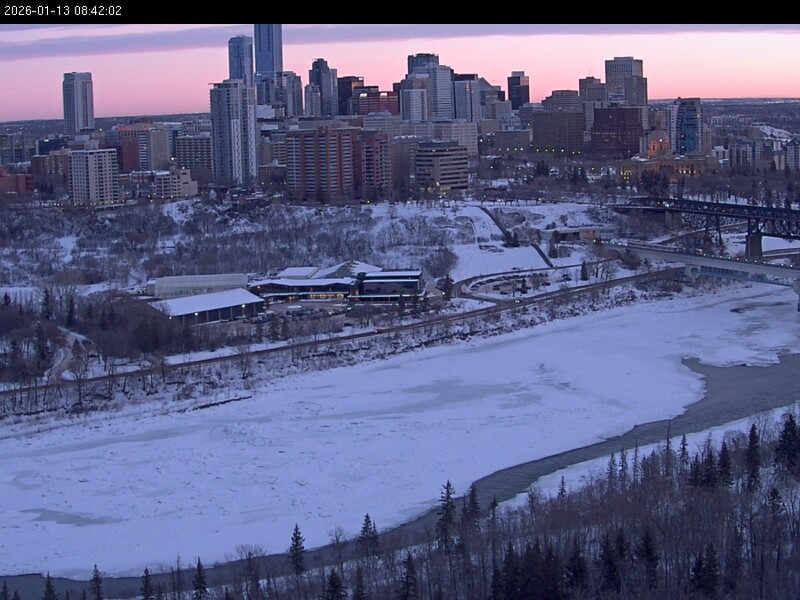 Archiv Foto Webcam Panoramablick auf das River Valley und die Skyline von Edmonton
