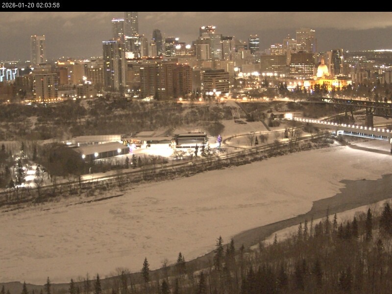 Archiv Foto Webcam Panoramablick auf das River Valley und die Skyline von Edmonton