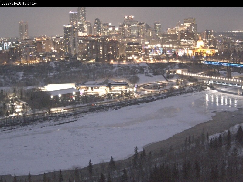 Archiv Foto Webcam Panoramablick auf das River Valley und die Skyline von Edmonton