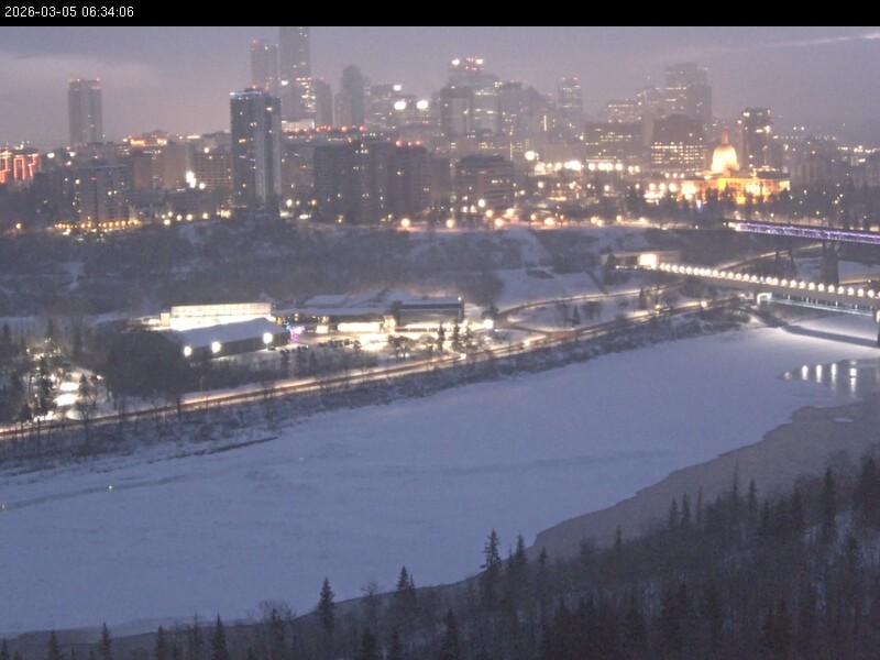 Archiv Foto Webcam Panoramablick auf das River Valley und die Skyline von Edmonton