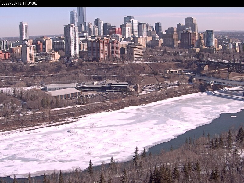 Archiv Foto Webcam Panoramablick auf das River Valley und die Skyline von Edmonton
