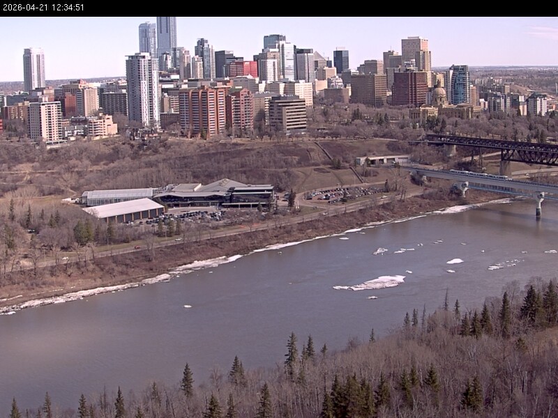 Archiv Foto Webcam Panoramablick auf das River Valley und die Skyline von Edmonton