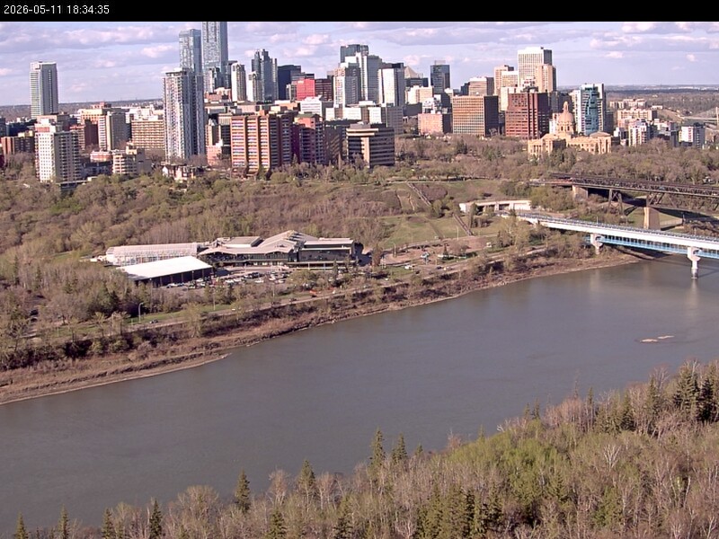 Archiv Foto Webcam Panoramablick auf das River Valley und die Skyline von Edmonton