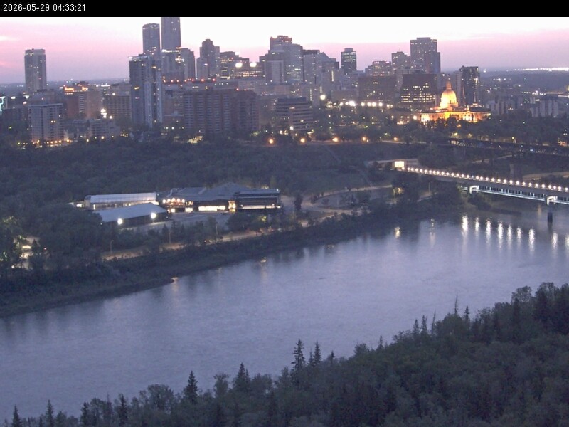 Archiv Foto Webcam Panoramablick auf das River Valley und die Skyline von Edmonton