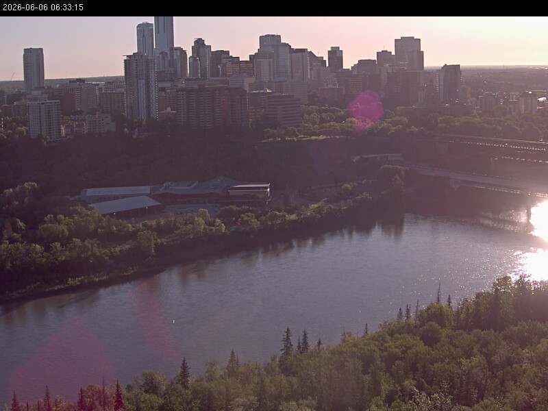 Archiv Foto Webcam Panoramablick auf das River Valley und die Skyline von Edmonton