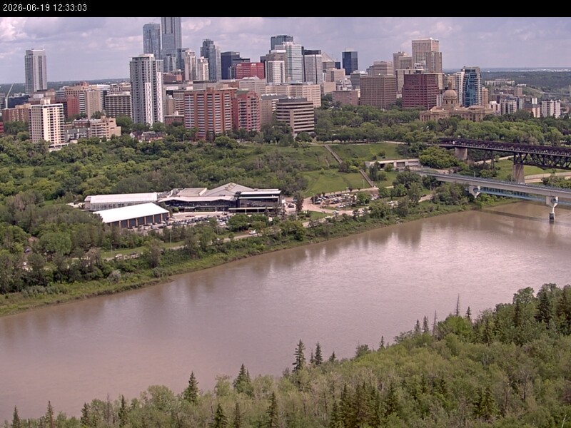 Archiv Foto Webcam Panoramablick auf das River Valley und die Skyline von Edmonton