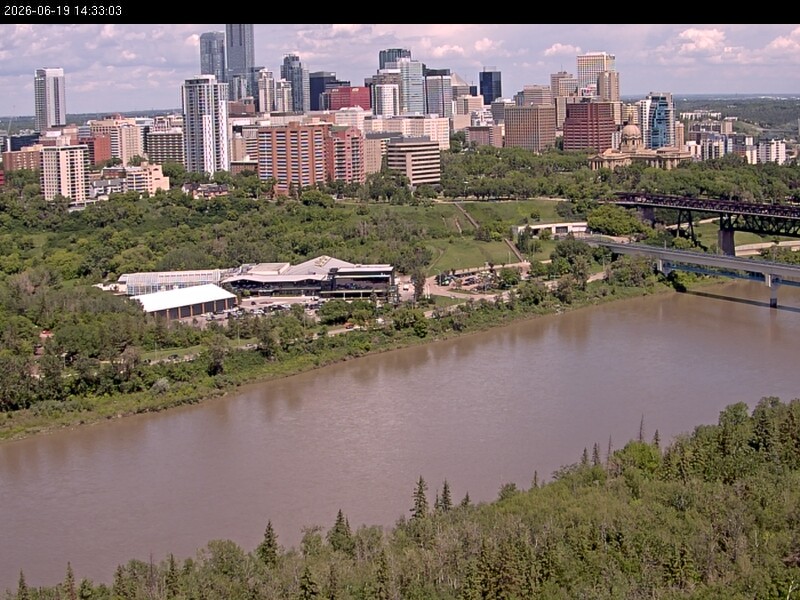 Archiv Foto Webcam Panoramablick auf das River Valley und die Skyline von Edmonton