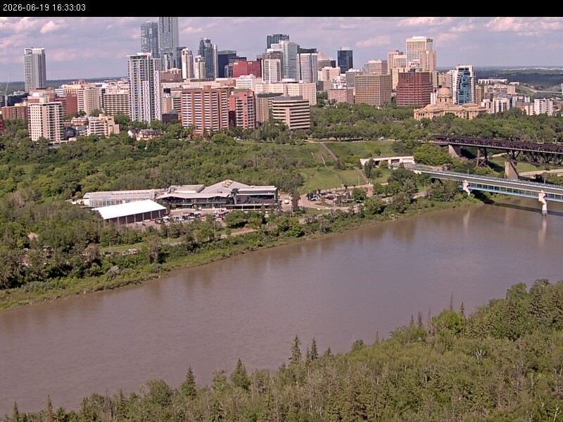 Archiv Foto Webcam Panoramablick auf das River Valley und die Skyline von Edmonton