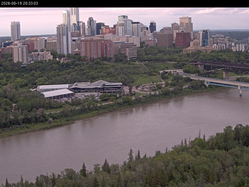 Archiv Foto Webcam Panoramablick auf das River Valley und die Skyline von Edmonton