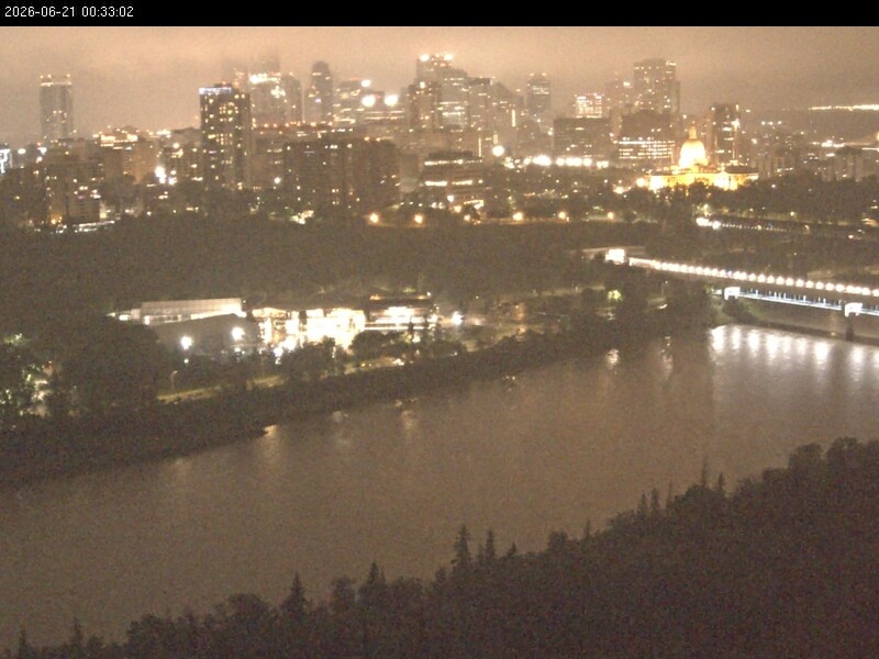 Archiv Foto Webcam Panoramablick auf das River Valley und die Skyline von Edmonton