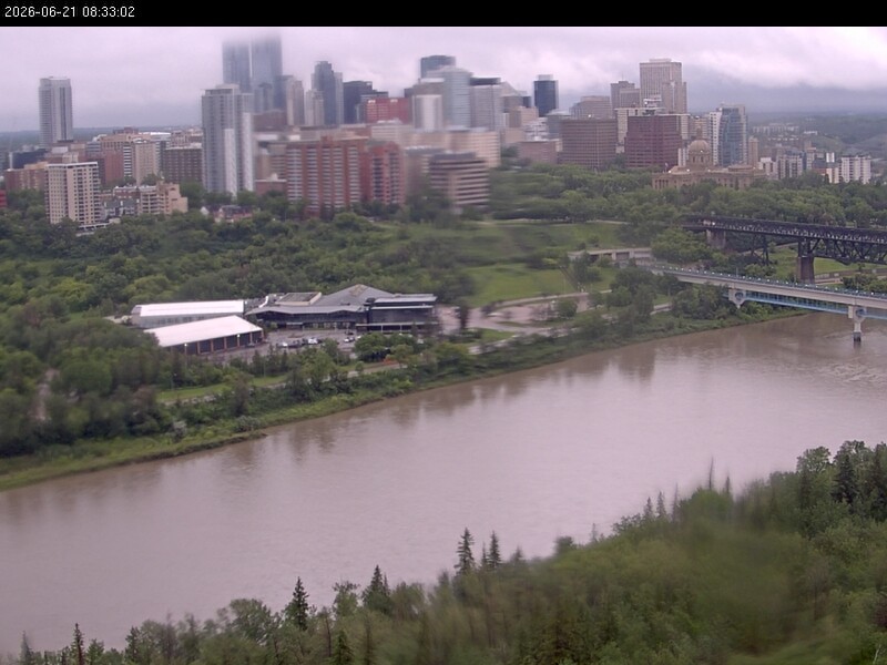Archiv Foto Webcam Panoramablick auf das River Valley und die Skyline von Edmonton