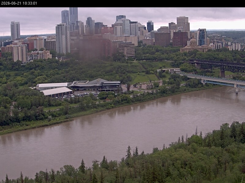 Archiv Foto Webcam Panoramablick auf das River Valley und die Skyline von Edmonton