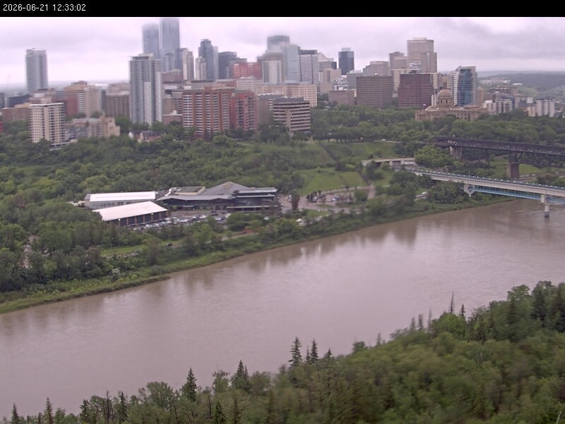 Archiv Foto Webcam Panoramablick auf das River Valley und die Skyline von Edmonton
