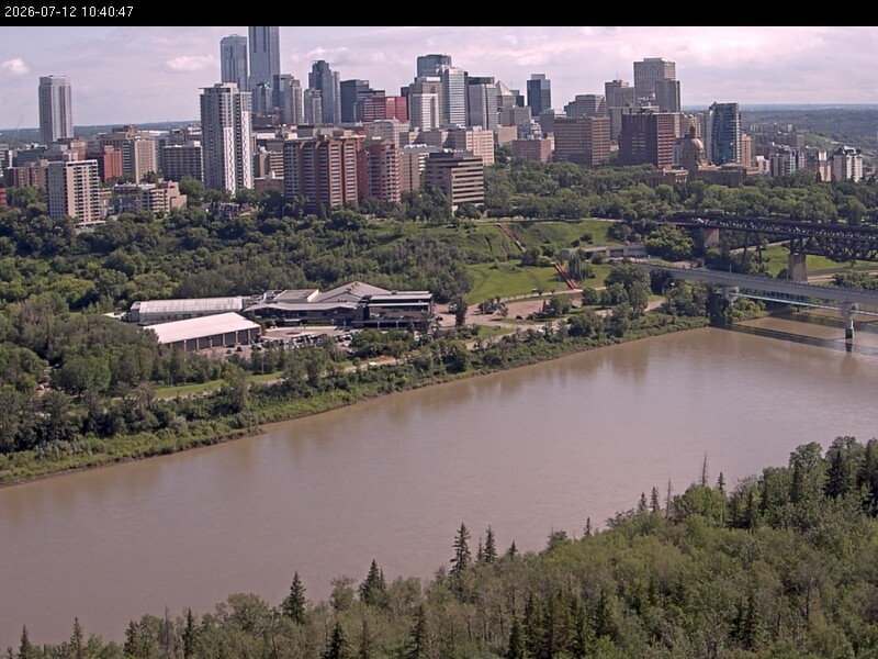 Archiv Foto Webcam Panoramablick auf das River Valley und die Skyline von Edmonton