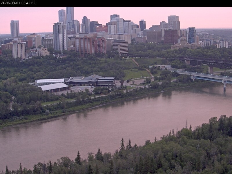 Archiv Foto Webcam Panoramablick auf das River Valley und die Skyline von Edmonton