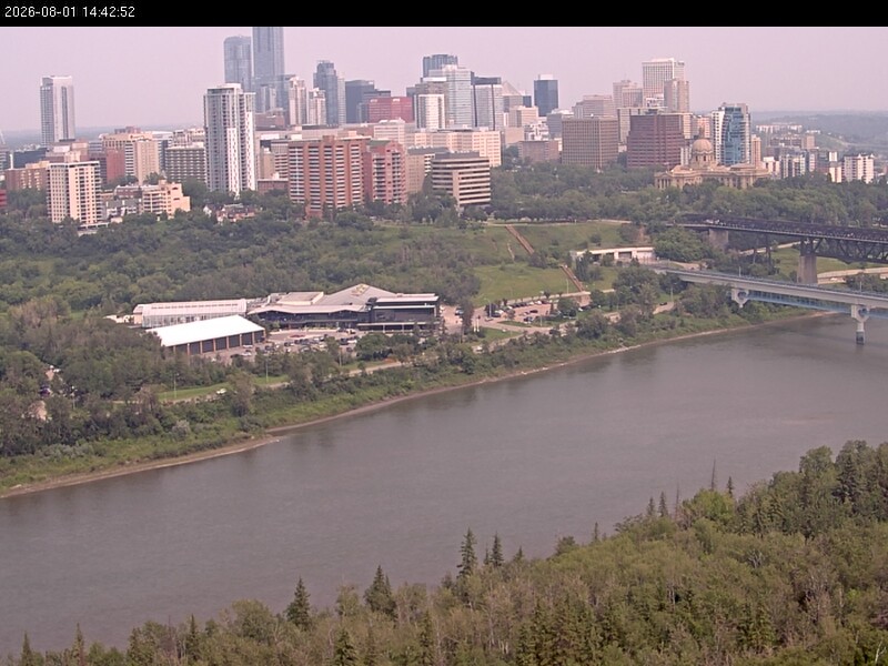 Archiv Foto Webcam Panoramablick auf das River Valley und die Skyline von Edmonton