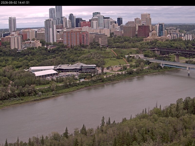 Archiv Foto Webcam Panoramablick auf das River Valley und die Skyline von Edmonton