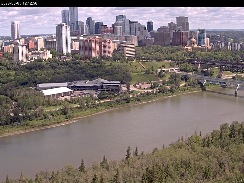 Archiv Foto Webcam Panoramablick auf das River Valley und die Skyline von Edmonton