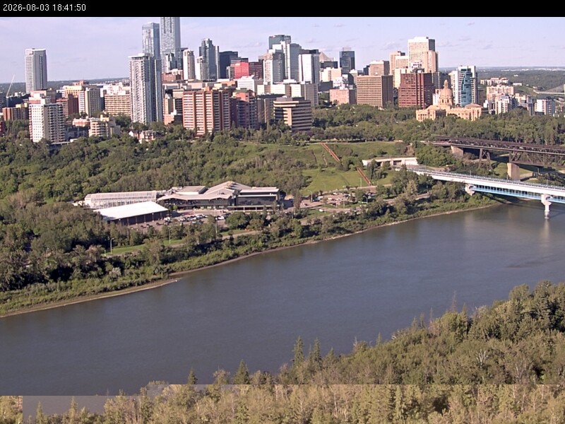Archiv Foto Webcam Panoramablick auf das River Valley und die Skyline von Edmonton