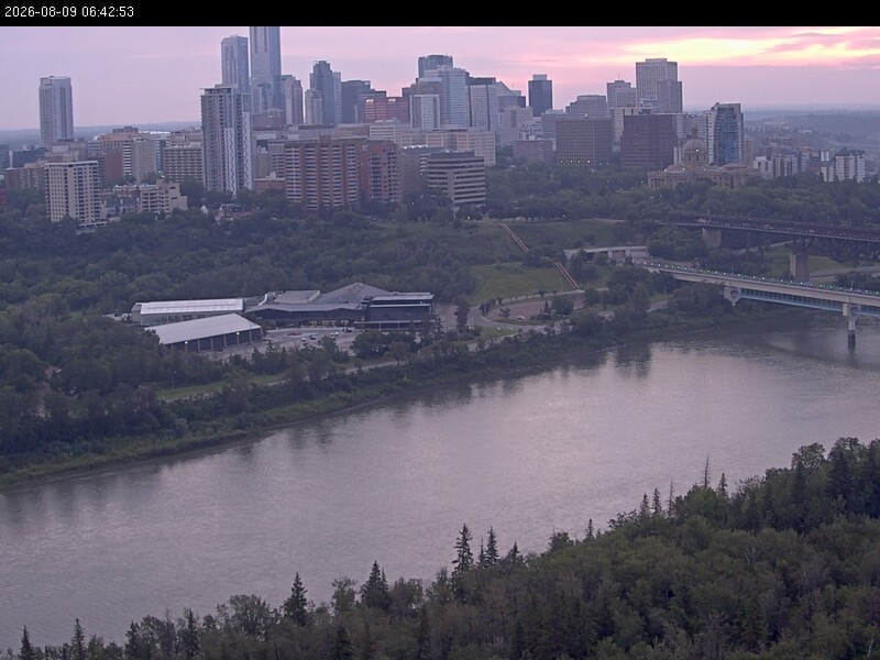 Archiv Foto Webcam Panoramablick auf das River Valley und die Skyline von Edmonton