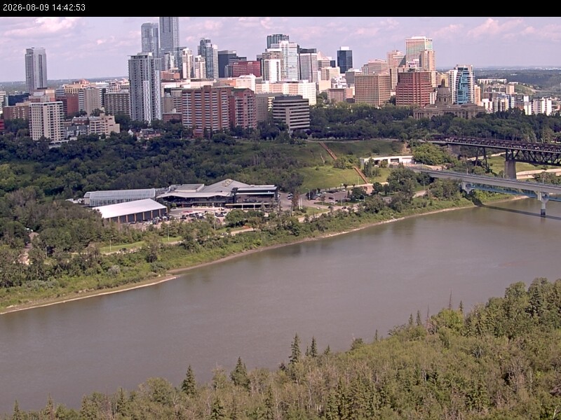 Archiv Foto Webcam Panoramablick auf das River Valley und die Skyline von Edmonton