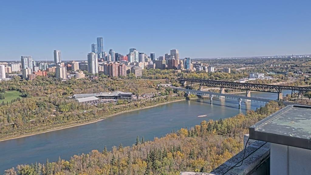 Archiv Foto Webcam Panoramablick auf das River Valley und die Skyline von Edmonton