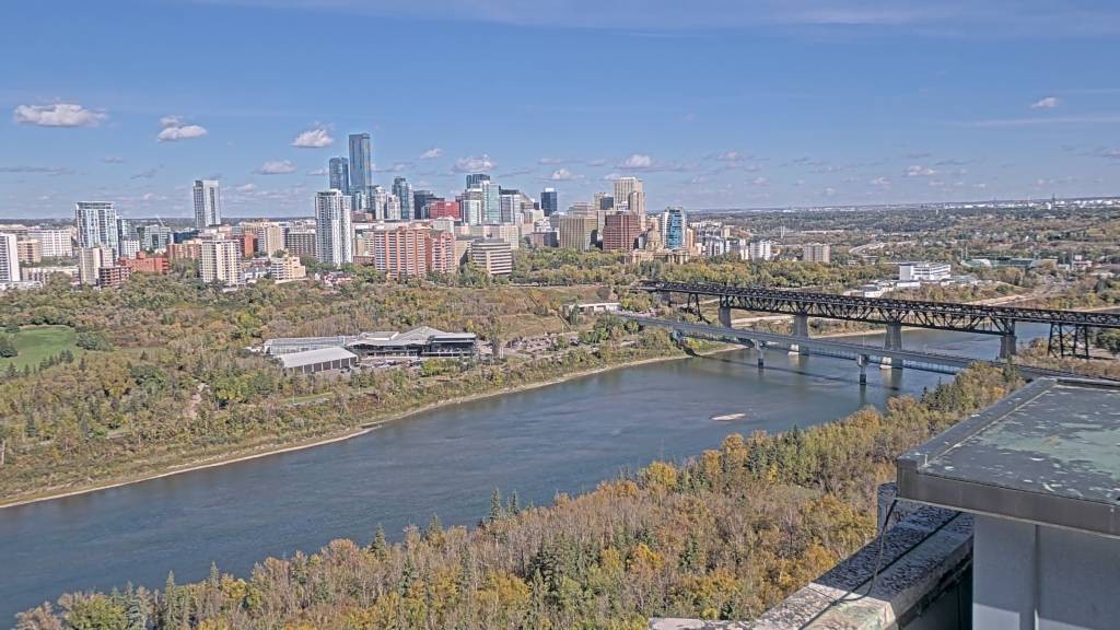 Archiv Foto Webcam Panoramablick auf das River Valley und die Skyline von Edmonton