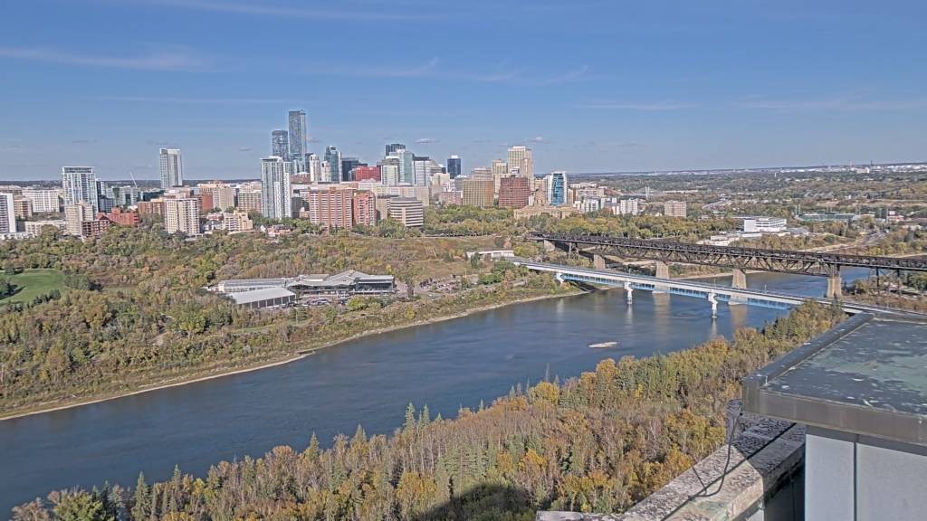 Archiv Foto Webcam Panoramablick auf das River Valley und die Skyline von Edmonton