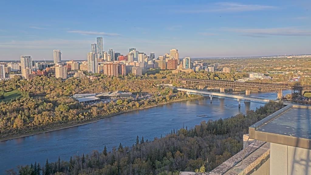 Archiv Foto Webcam Panoramablick auf das River Valley und die Skyline von Edmonton