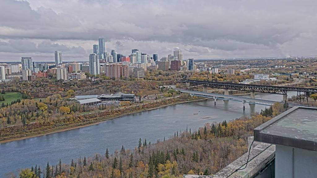Archiv Foto Webcam Panoramablick auf das River Valley und die Skyline von Edmonton