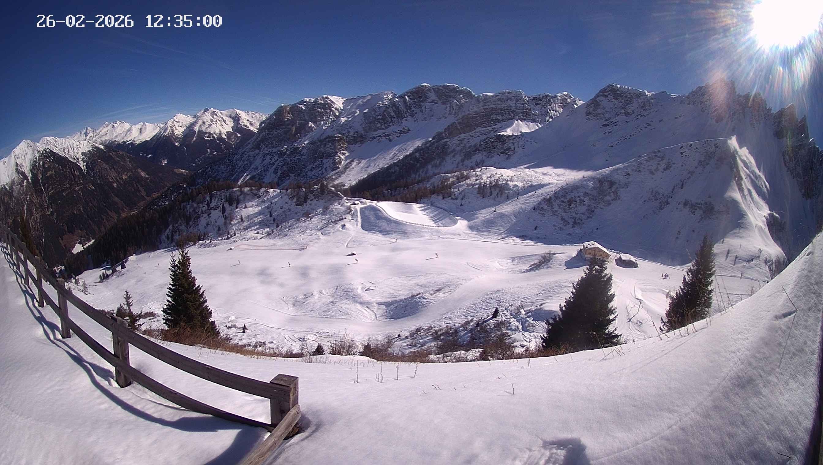 Archived image Webcam Ladurns - Malga Edelweis
