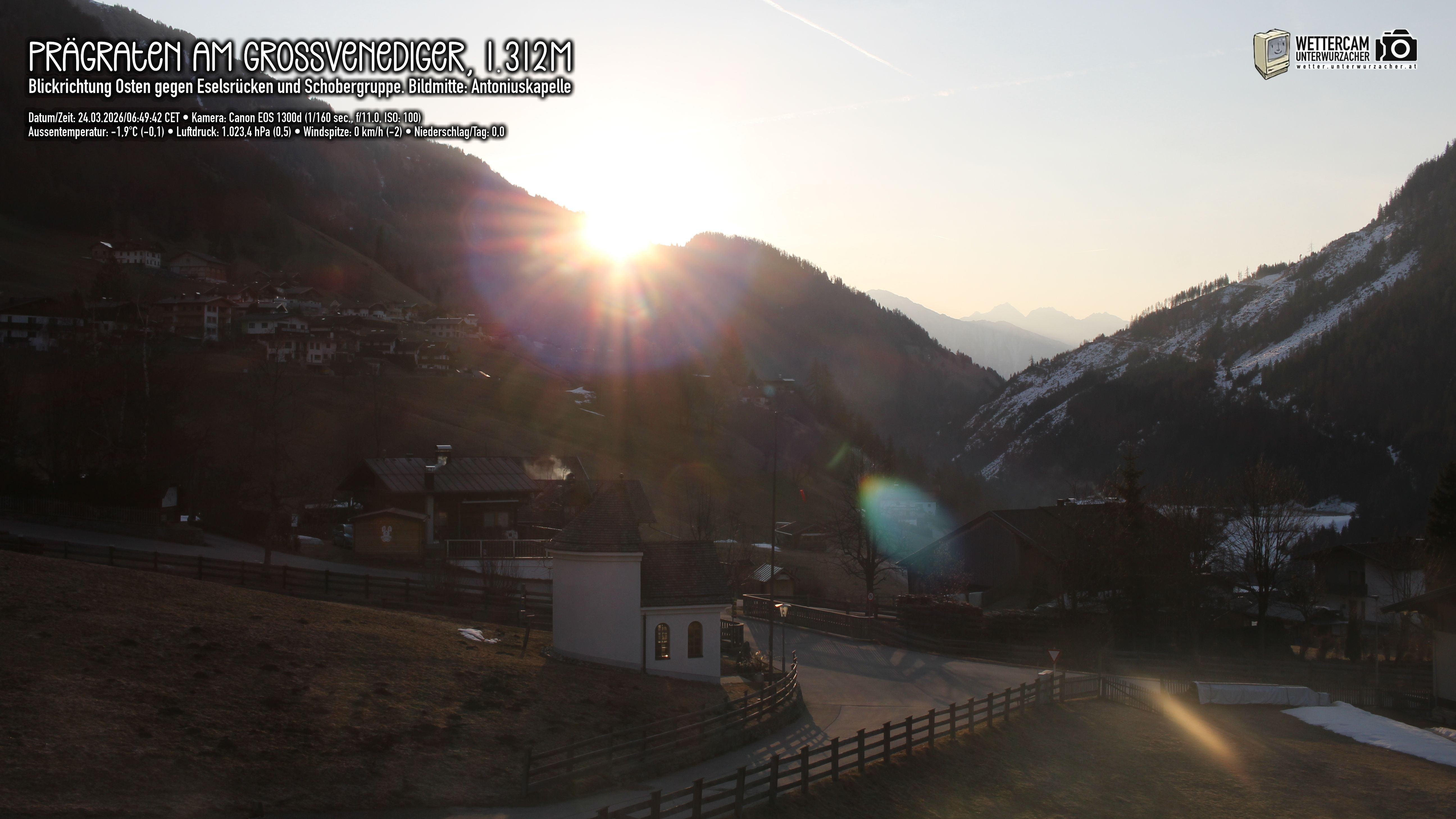 Archived image Webcam Prägraten, East Tyrol