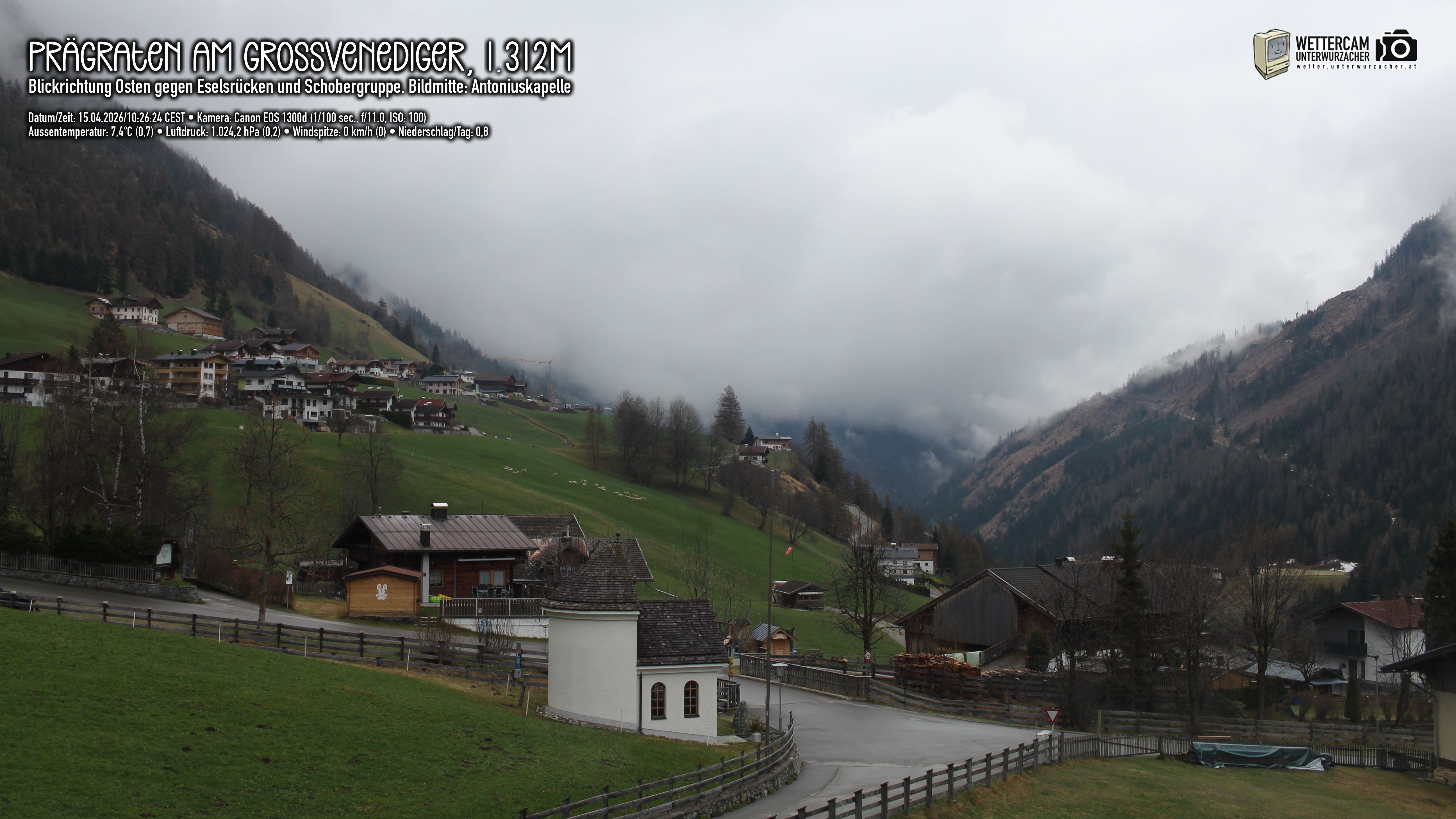 Archived image Webcam Prägraten, East Tyrol