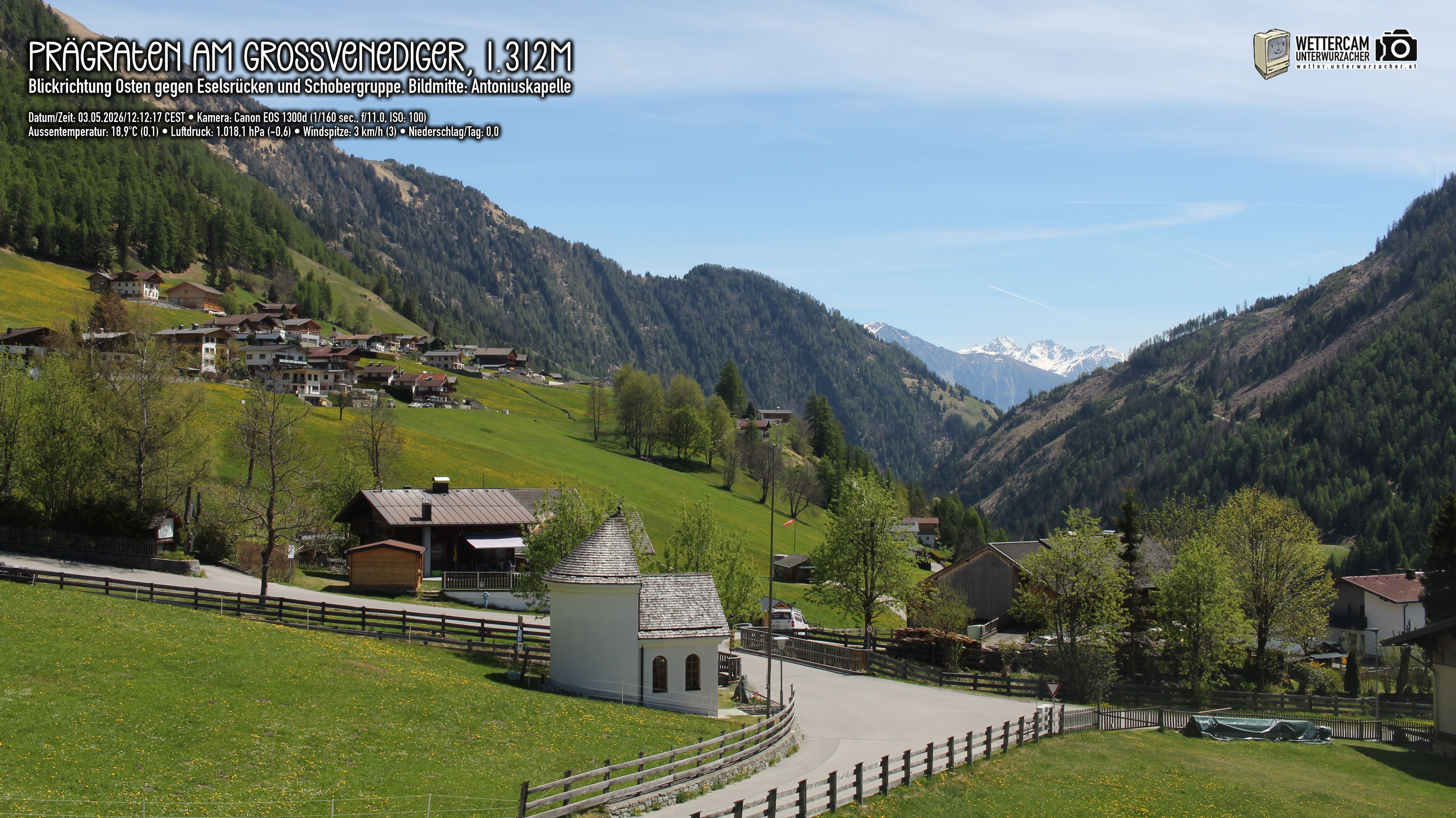 Archived image Webcam Prägraten, East Tyrol