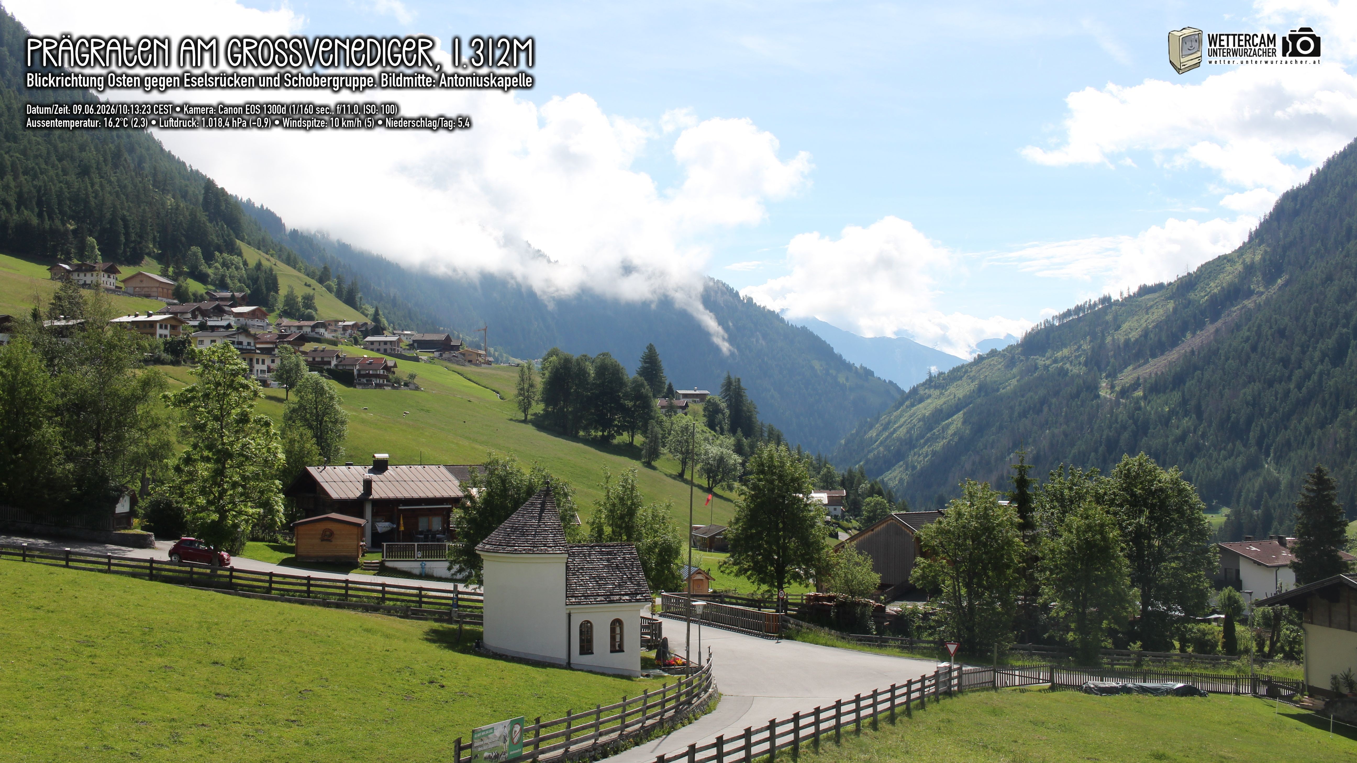 Archiv Foto Webcam Prägraten in Osttirol
