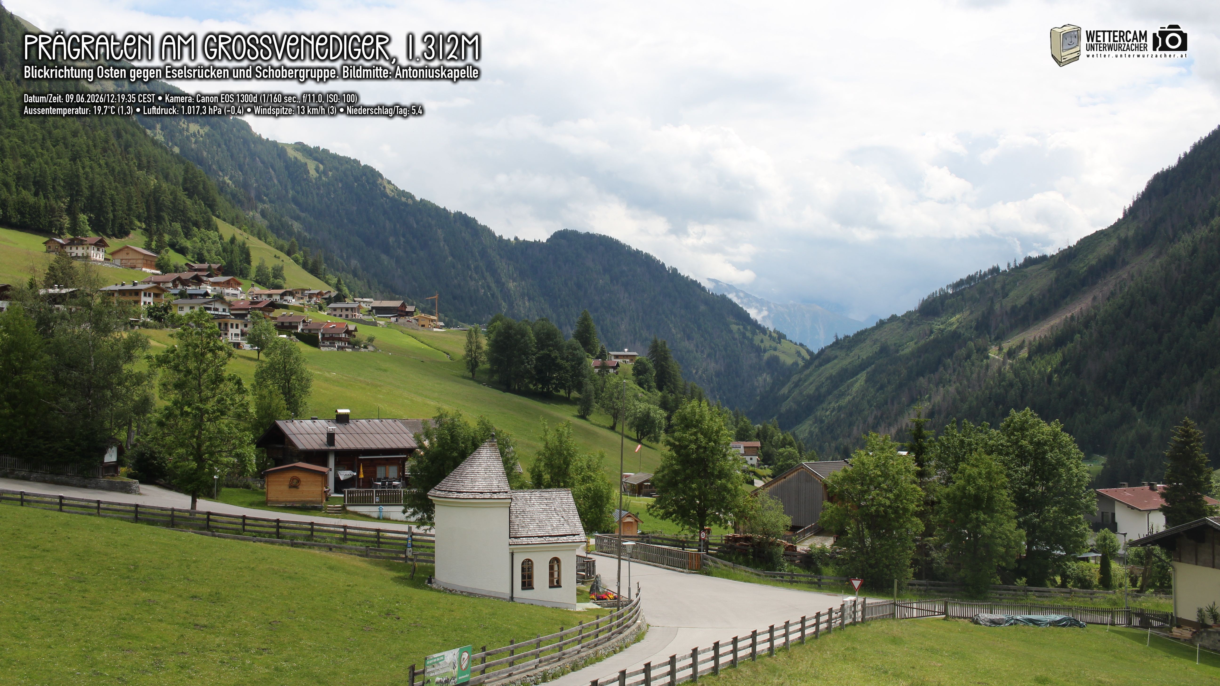 Archiv Foto Webcam Prägraten in Osttirol