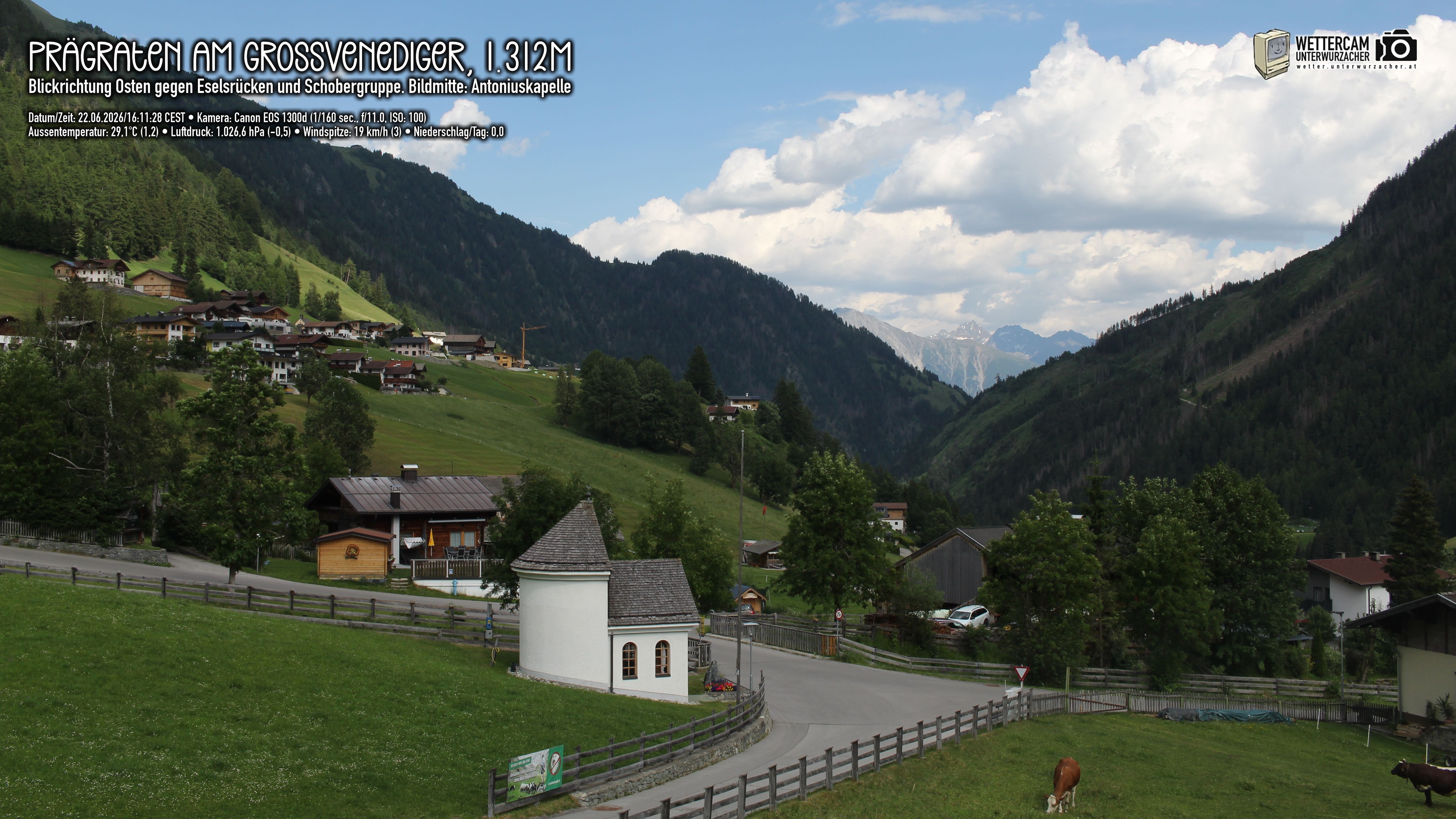 Archived image Webcam Prägraten, East Tyrol